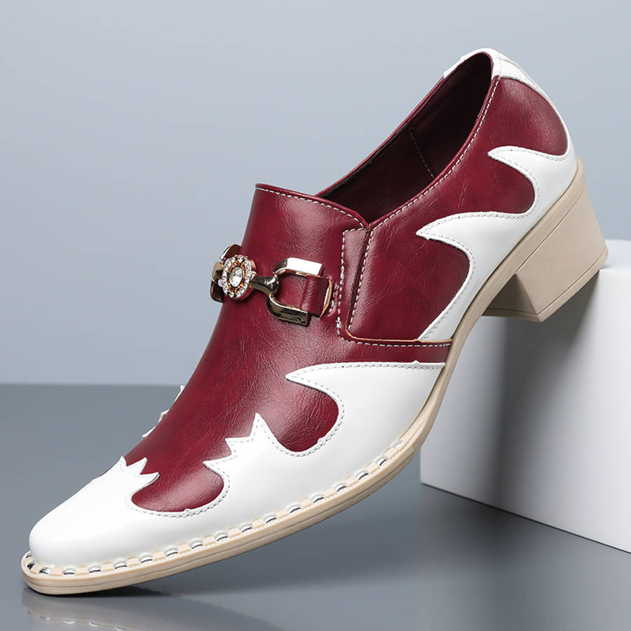Mens Leather Shoes Color Red Sizeuk 5.5