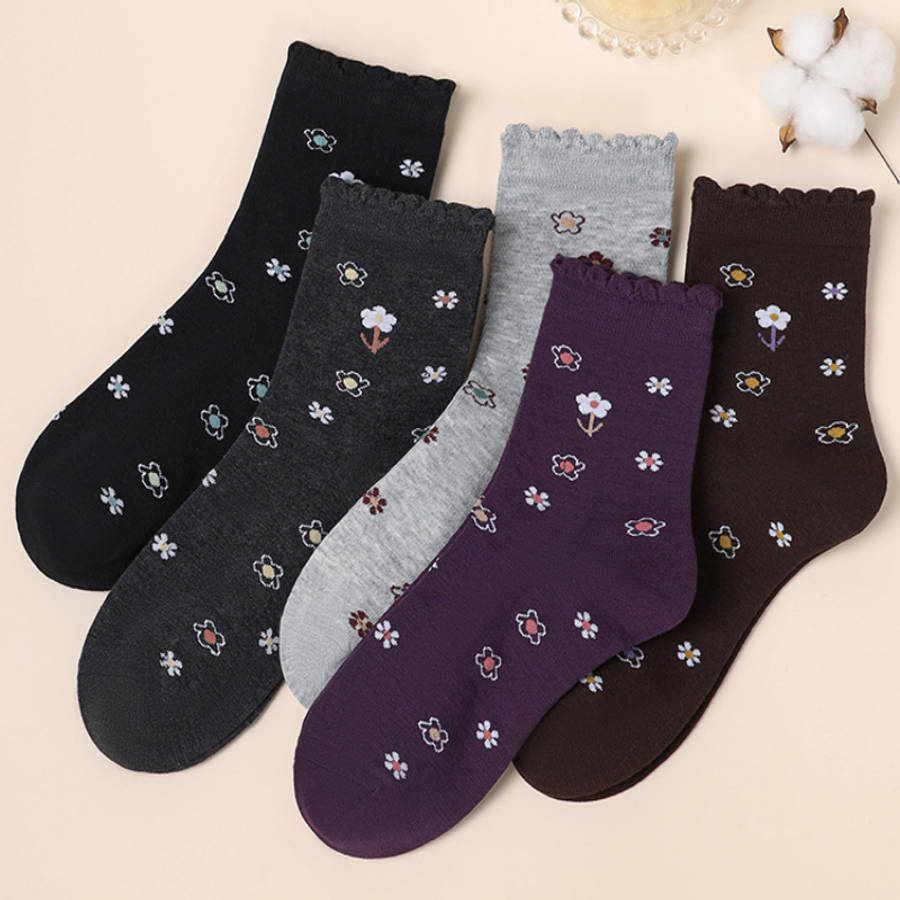 Women S Socks Color 5 Pairs Pack Size Onesize