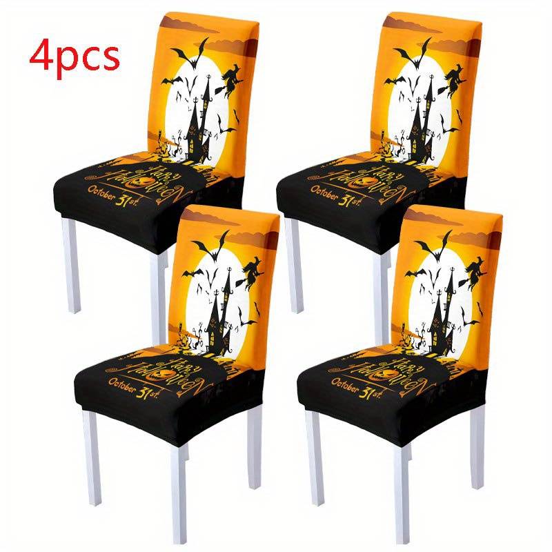 Halloween tablecloth decoration Quantity 7pcs 6 chair covers add 1 tablecloth