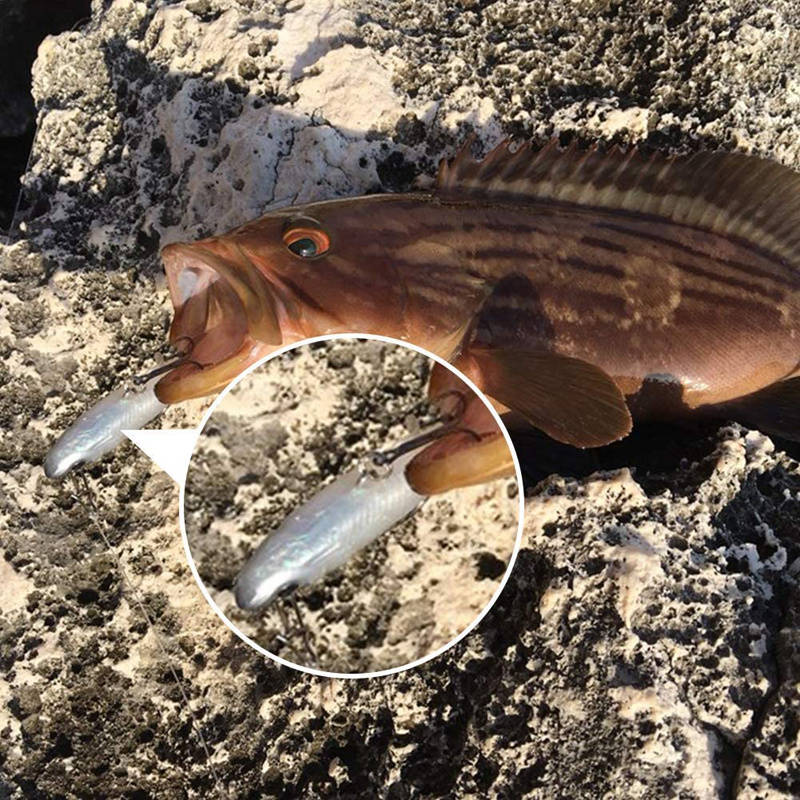 5pcs 8cm Soft Fishing Lure with Cool Hooks Lifelike Artificial Bait for Successful Fishing