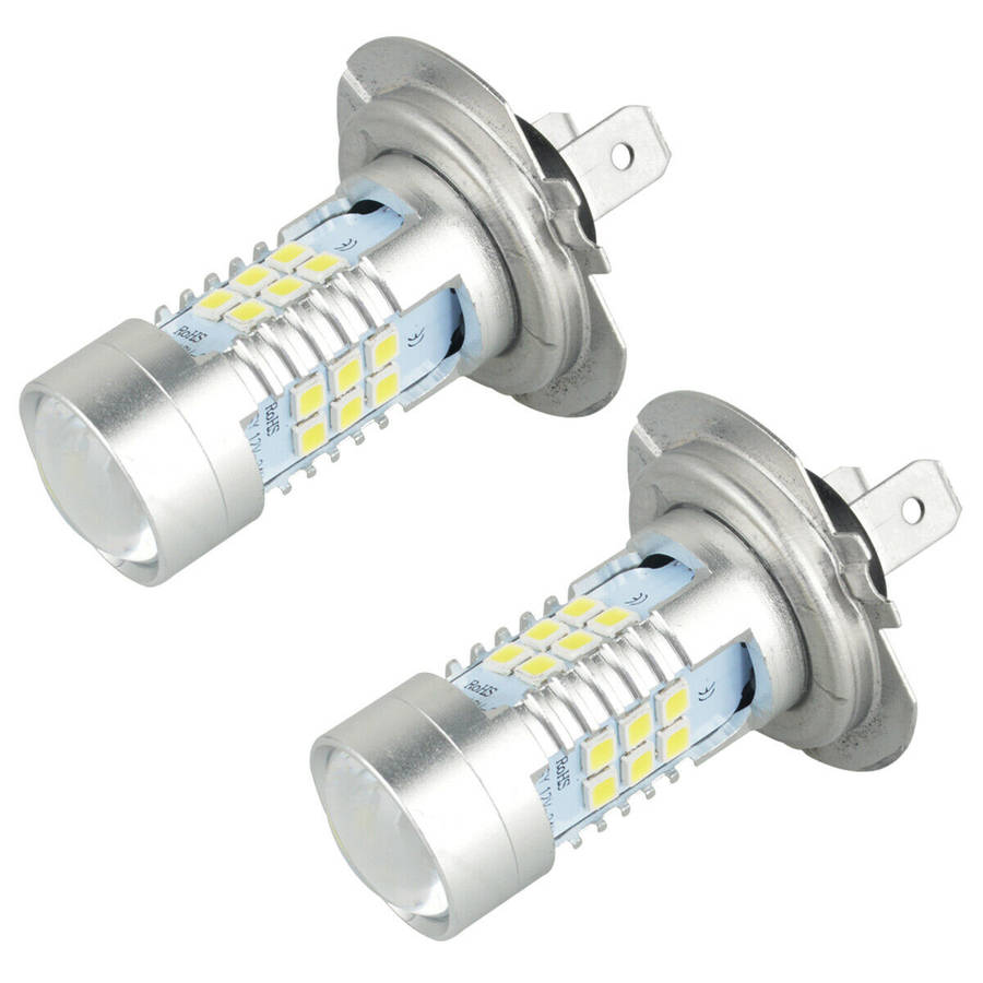 2Pcs H7 LED Headlight Bulbs 6000K White Lights Car Fog Lights