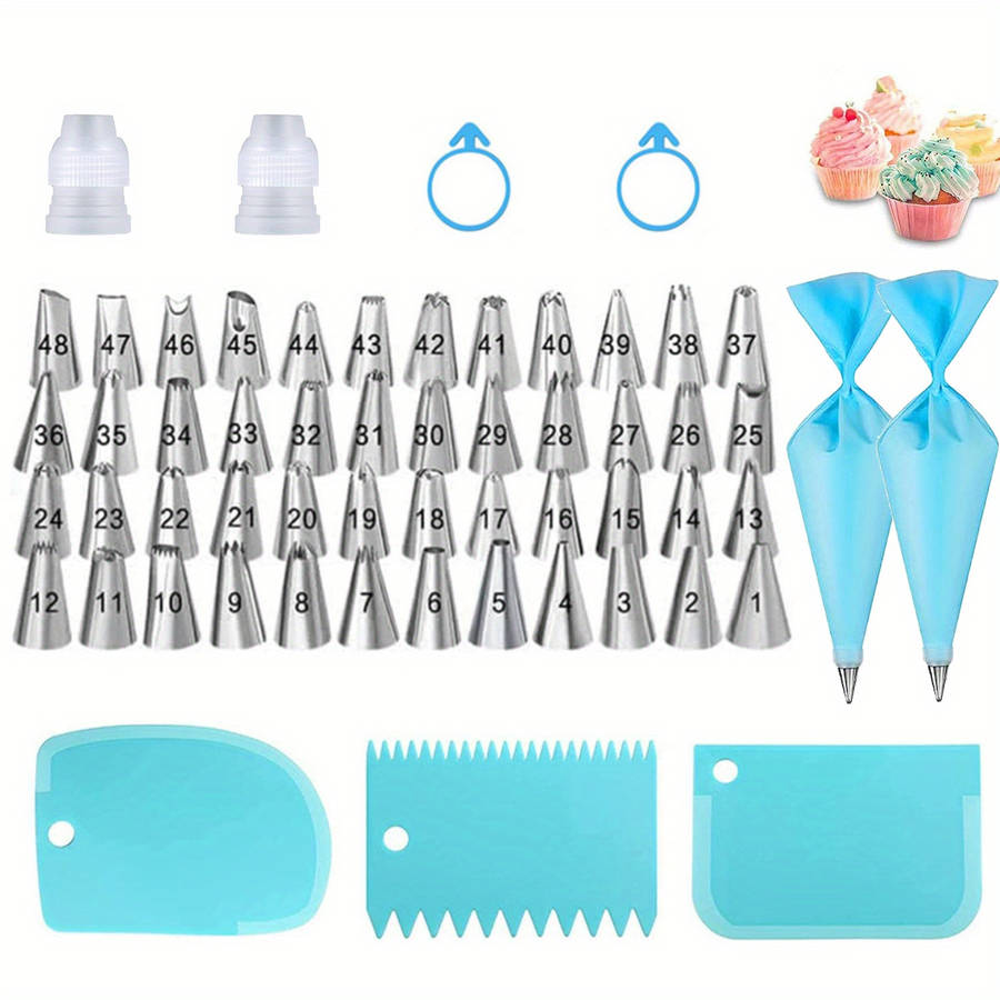 Professional Cake Decorating Head Color Blue Quantity 57Pcs