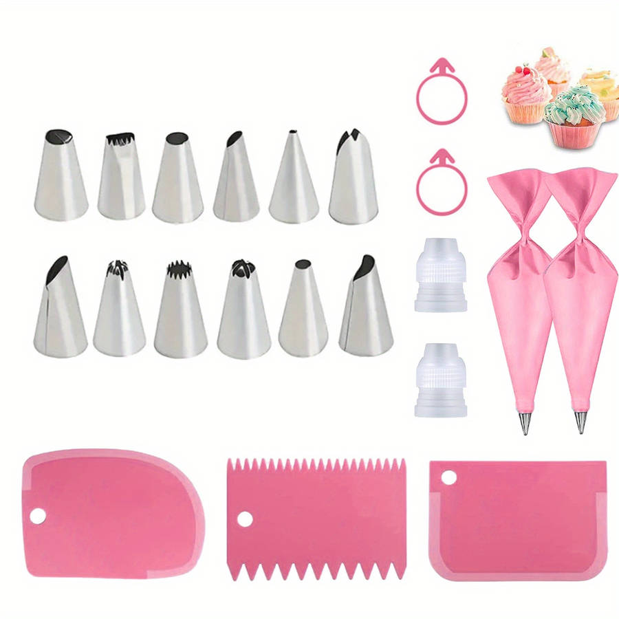 Professional Cake Decorating Head Color Pink Color Quantity 57Pcs