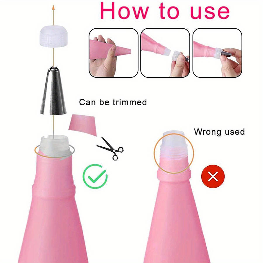 Professional Cake Decorating Head Color Pink Color Quantity 57Pcs