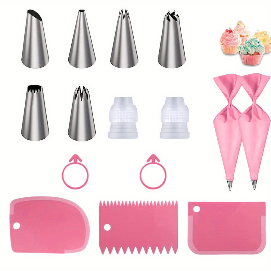 Professional Cake Decorating Head Color Pink Color Quantity 57Pcs