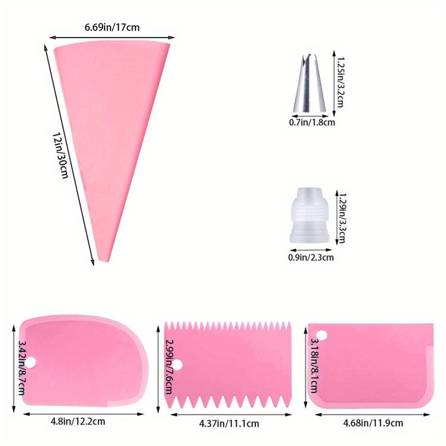 Professional Cake Decorating Head Color Pink Color Quantity 57Pcs