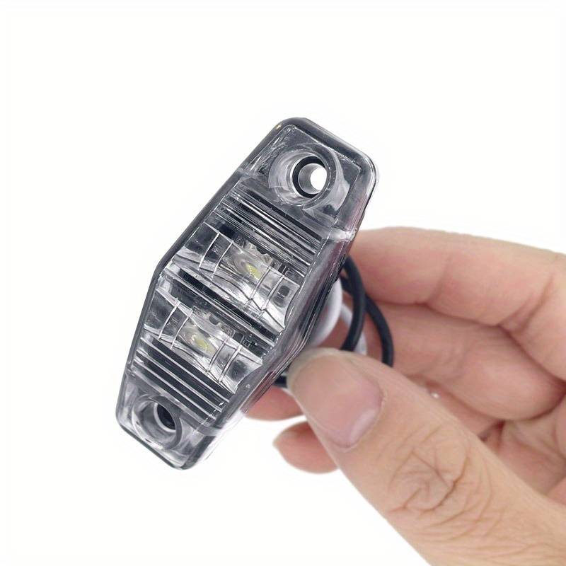 2pcs White LED Side Marker Lights for Trucks Suitable for Trailers Designed for 12-