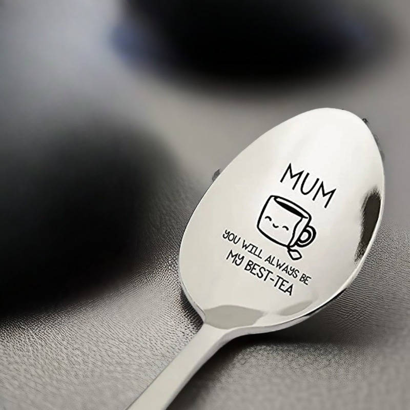 1pc Spoon Mom Gifts From Daughter Son Funny Mum You Will Always Be My Best Tea Spoon Engrave