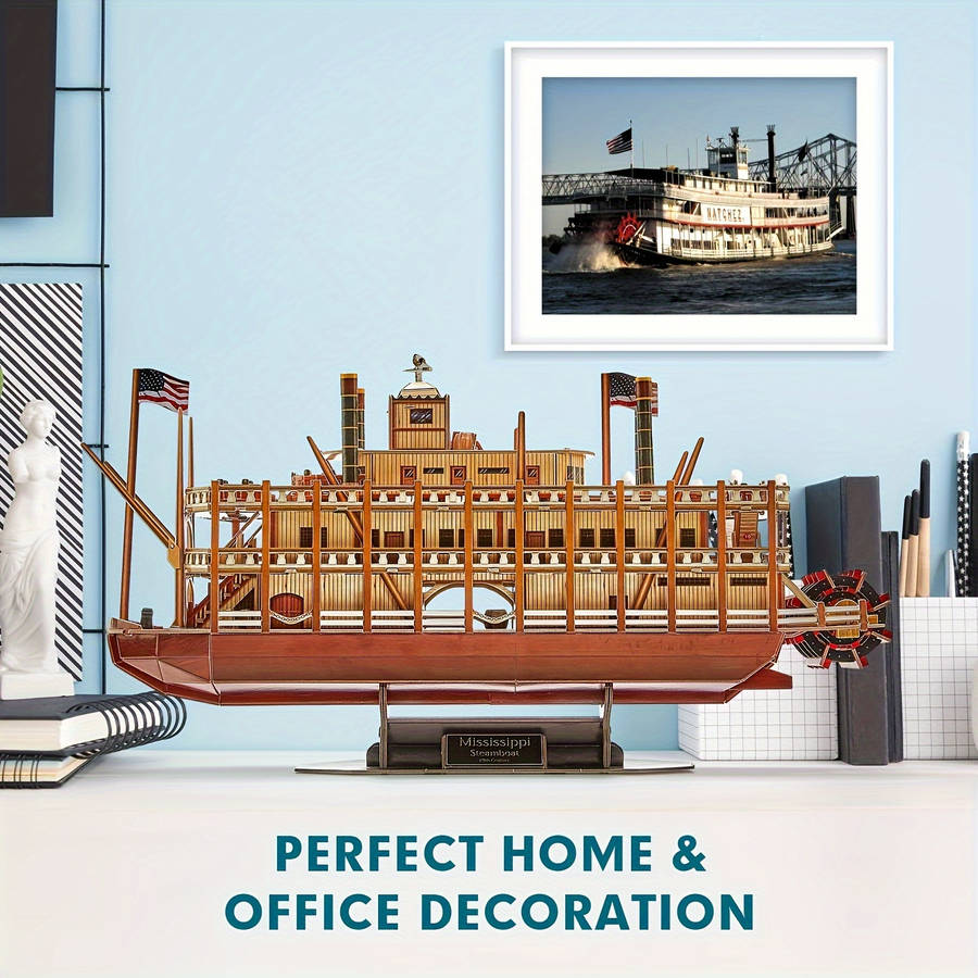3D Jigsaw Puzzle Model Ship Items Mississippi River Steamship