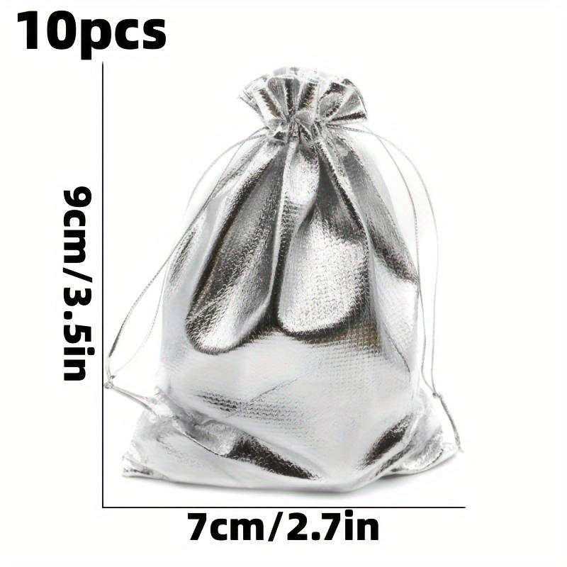 Gift Bags Color Silvery Size 7.01 X 8.99Cm