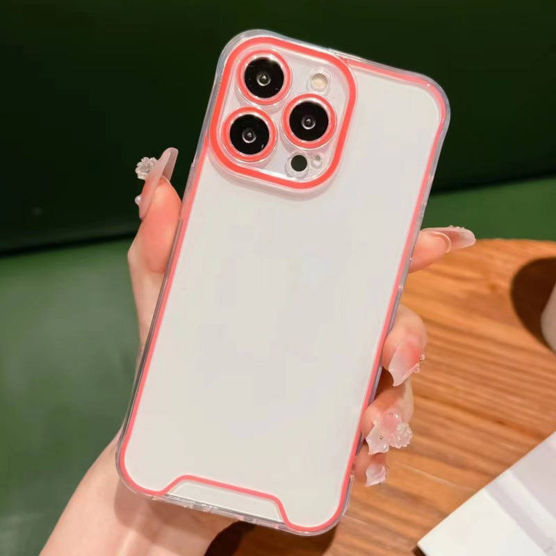 1Pc Pink Red For iPhone 14 Plus Phone Case Phone Cover