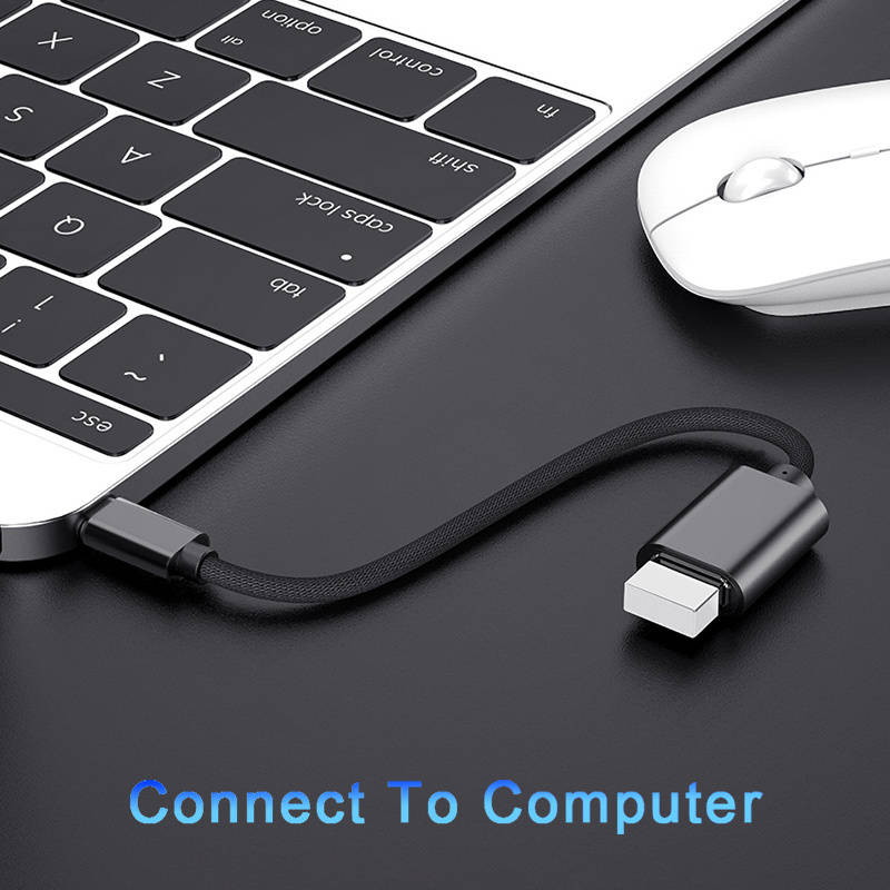 1pc Nylon Braided USB to Type-C Cable OTG Adapter for Data Transfer Power Output Input 0-5W