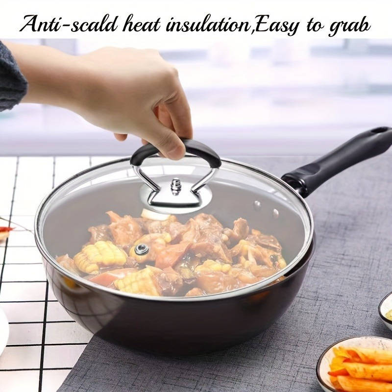 2pcs Stainless Steel Pot Lid Handle Set with Silicone Heat-Resistant Grip and Installation Scre