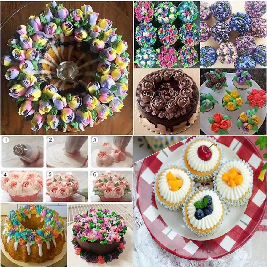 Professional Cake Decorating Head Color 7 Russian Piping Tips