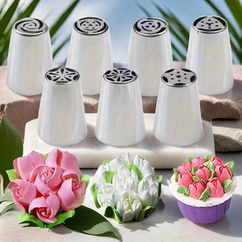 Professional Cake Decorating Head Color 7 Russian Piping Tips