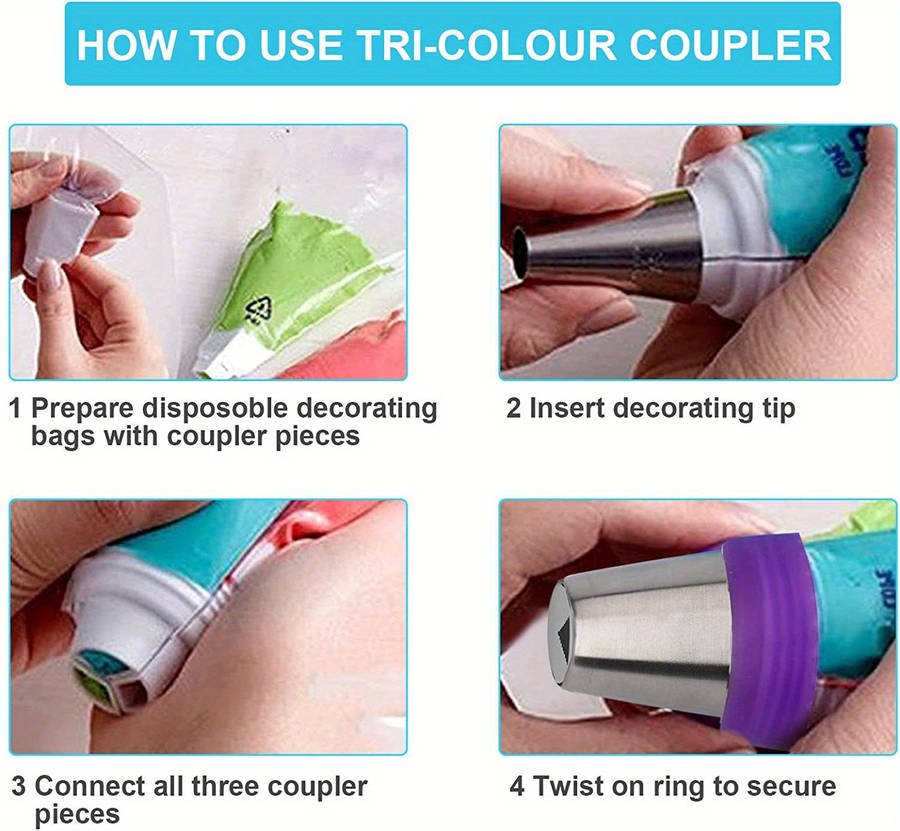 Professional Cake Decorating Head Color 7 Russian Piping Tips