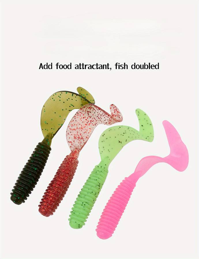 20pcs 7cm Premium Bionic Soft Worm Lures with Durable PVC Material Carp Fishing