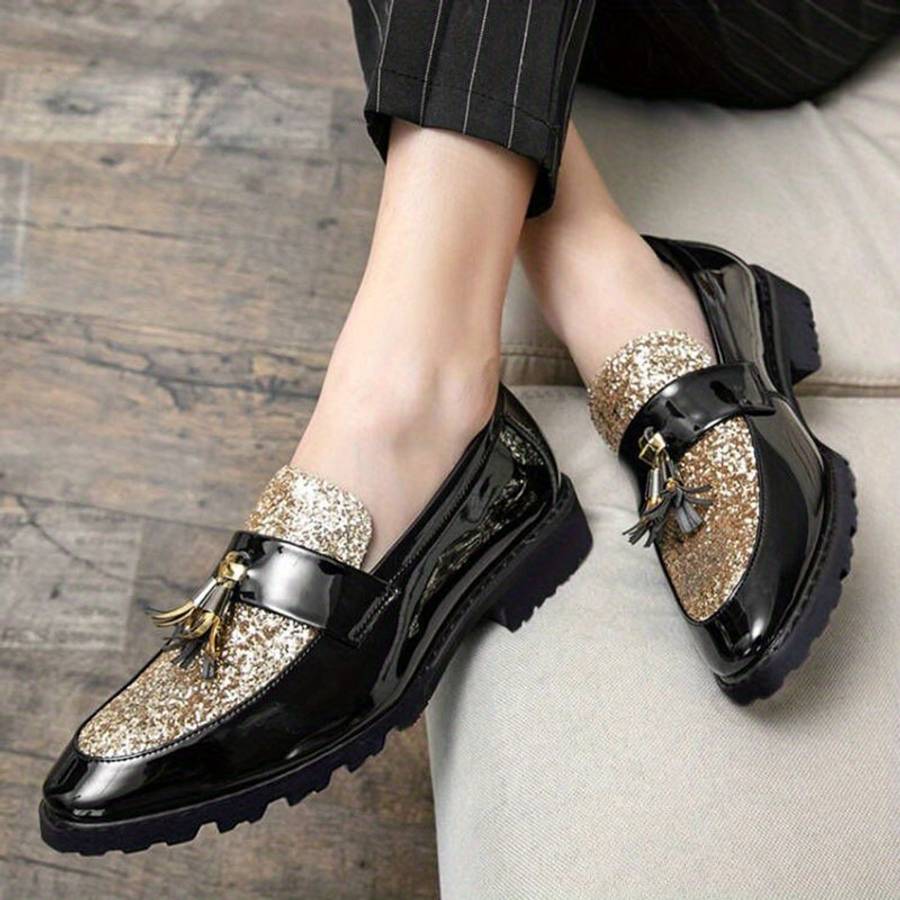 Mens Leather Shoes Color Black Sizeuk 8