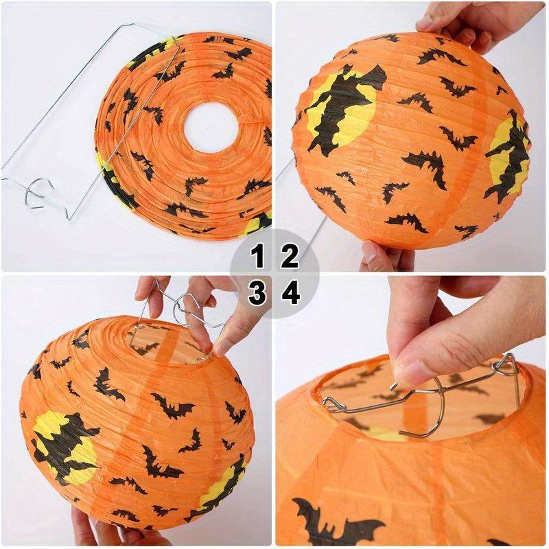 Halloween Decorations Model With Beard Lantern Quantity 5Pcs