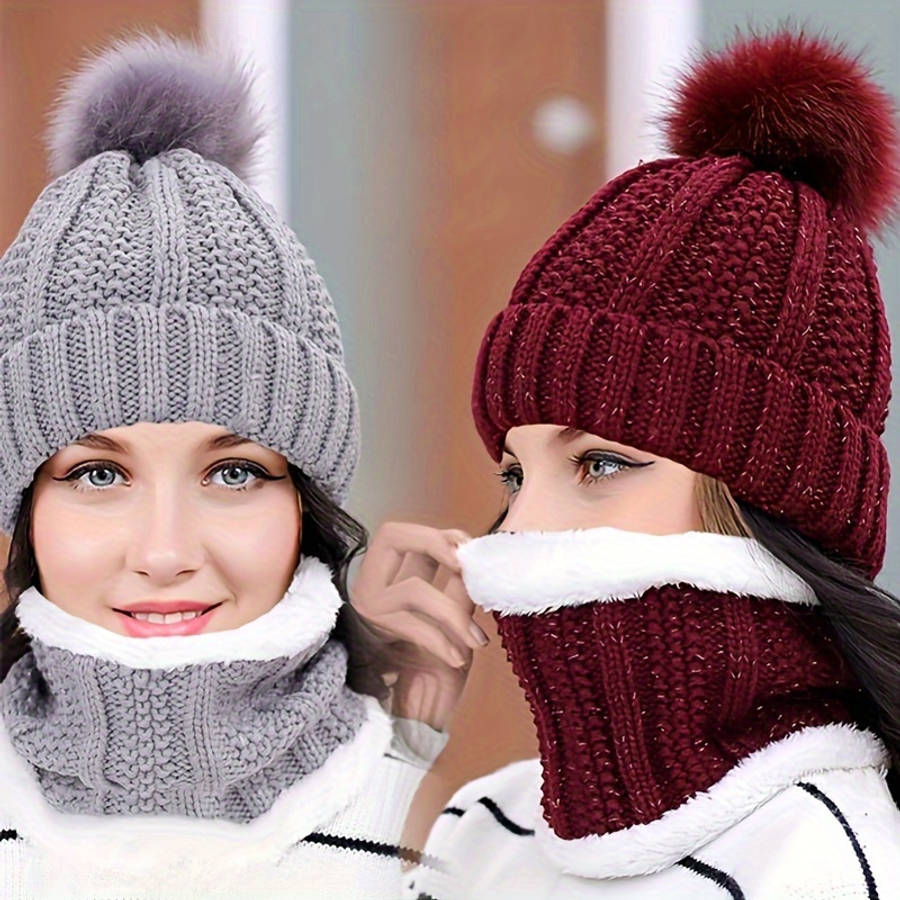 Hat Color Pink Model Hat Bib Set