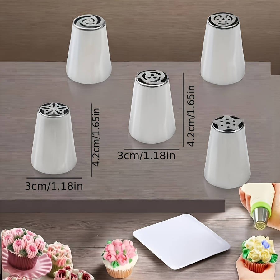 Professional Cake Decorating Head Color 7 Flower Piping Tips
