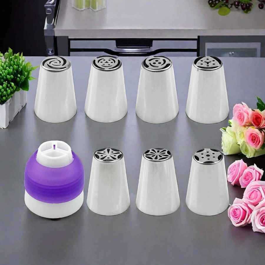 Professional Cake Decorating Head Color 7 Flower Piping Tips