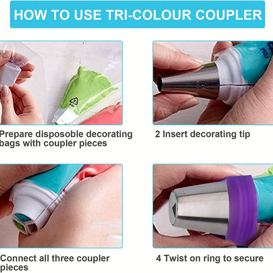 Professional Cake Decorating Head Color 7 Flower Piping Tips