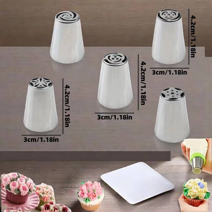 Professional Cake Decorating Head Color 7 Flower Piping Tips