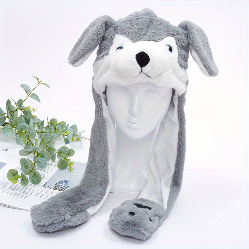 Winter Hat Color Little White Dog