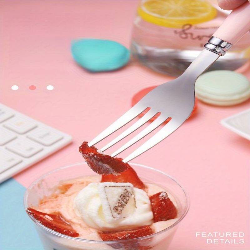 2pcs Stainless Steel Utensil Set with Storage Box Portable Spoon and Fork Available in Green