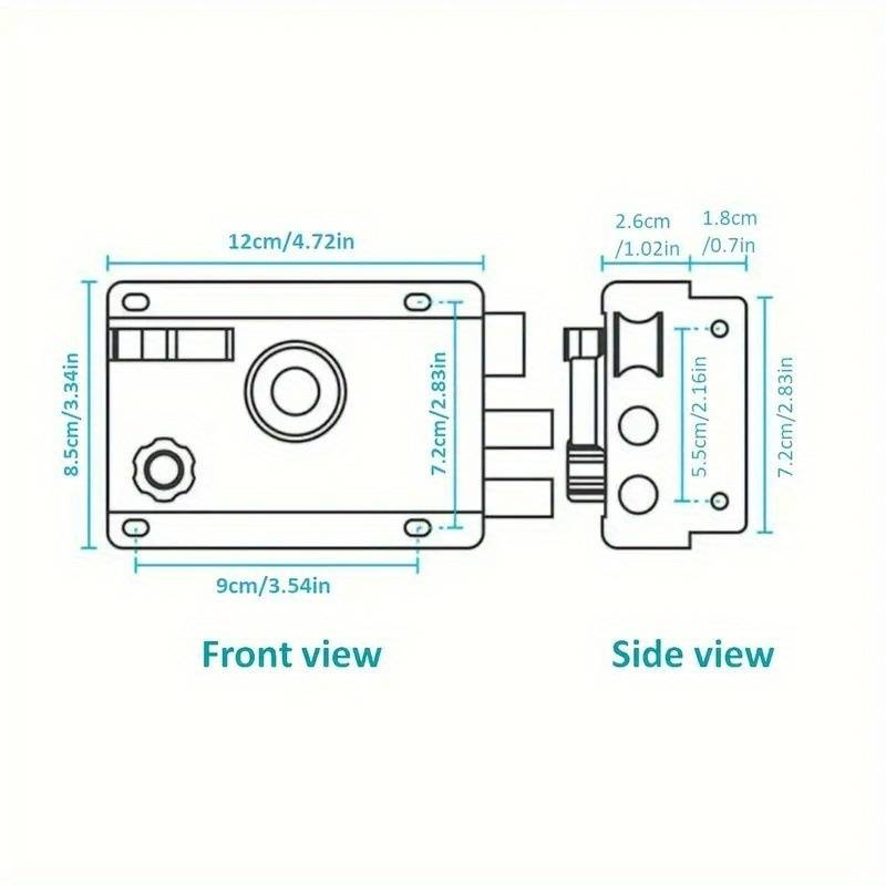 Lock Color Zinc Head Right Open With Edge 1Pc