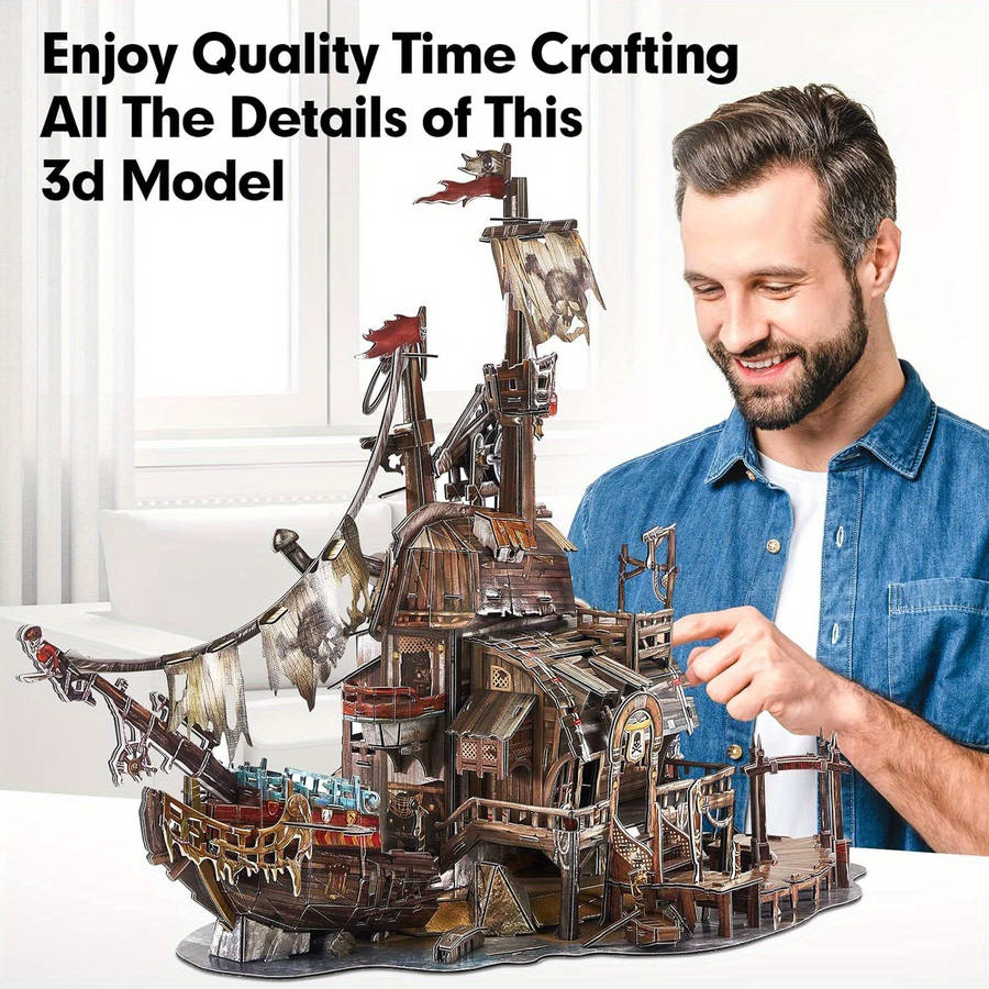 3D Jigsaw Puzzle Model Ship Items Tortuga Pirate Bay