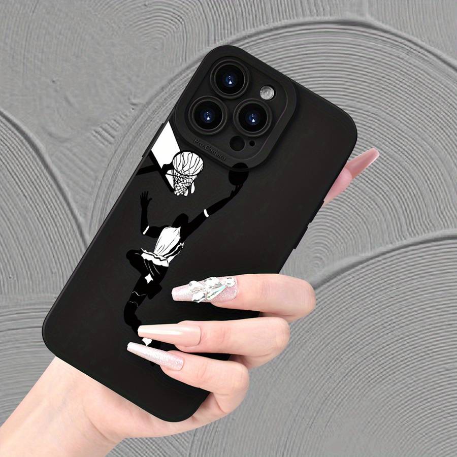 1Pc Black For iPhone XS Slam Dunk Basketball Phone Case