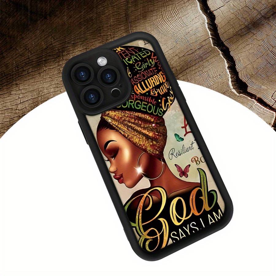 1Pc Black For iPhone XR African Girl Phone Case