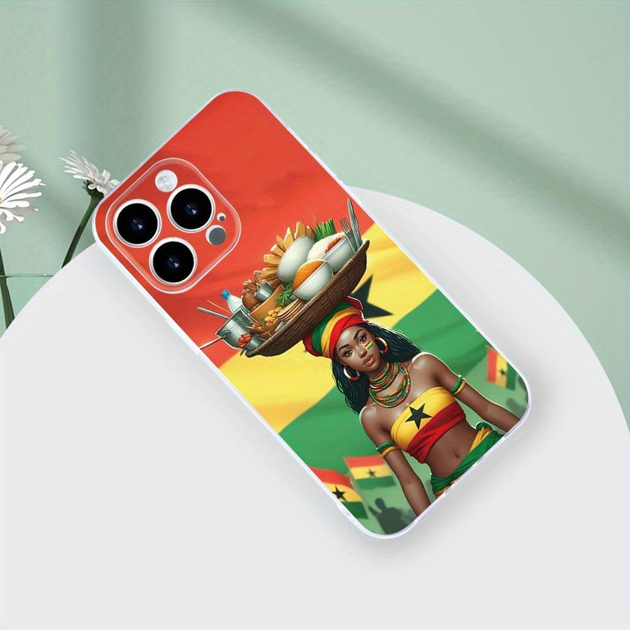1Pc Transparent For iPhone XR Beautiful African Girl Phone Case