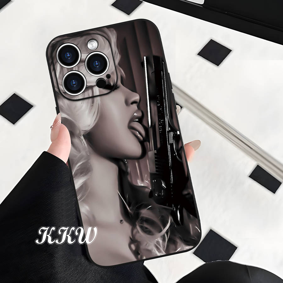 1Pc Black For iPhone 8 Plus Big Cool Sense Fine Phone Case