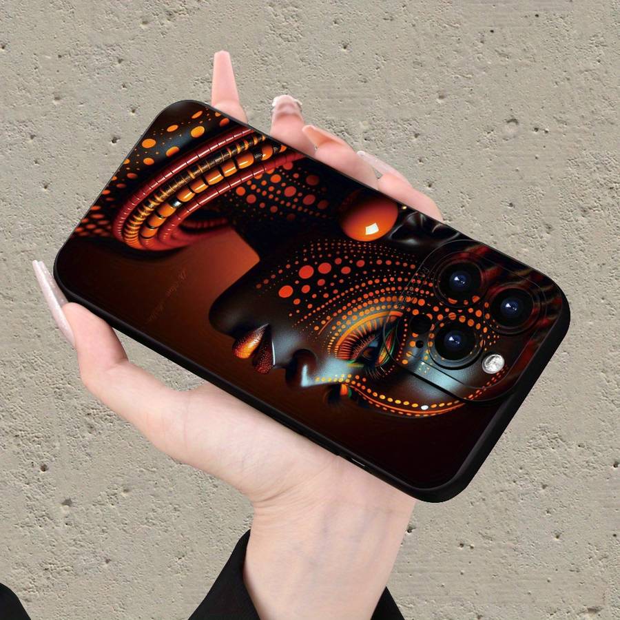 1Pc Mixed Color For iPhone 11 Pro Max Beautiful African Girl Phone Case