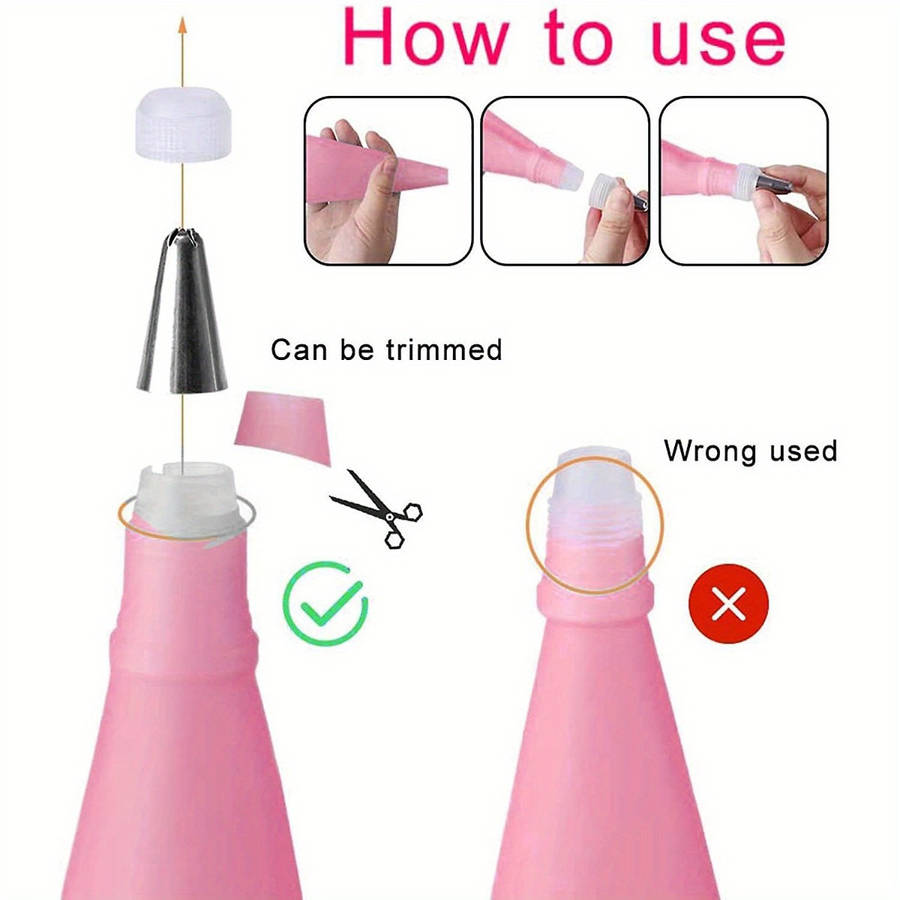 Professional Cake Decorating Head Color 284Pcs Pink