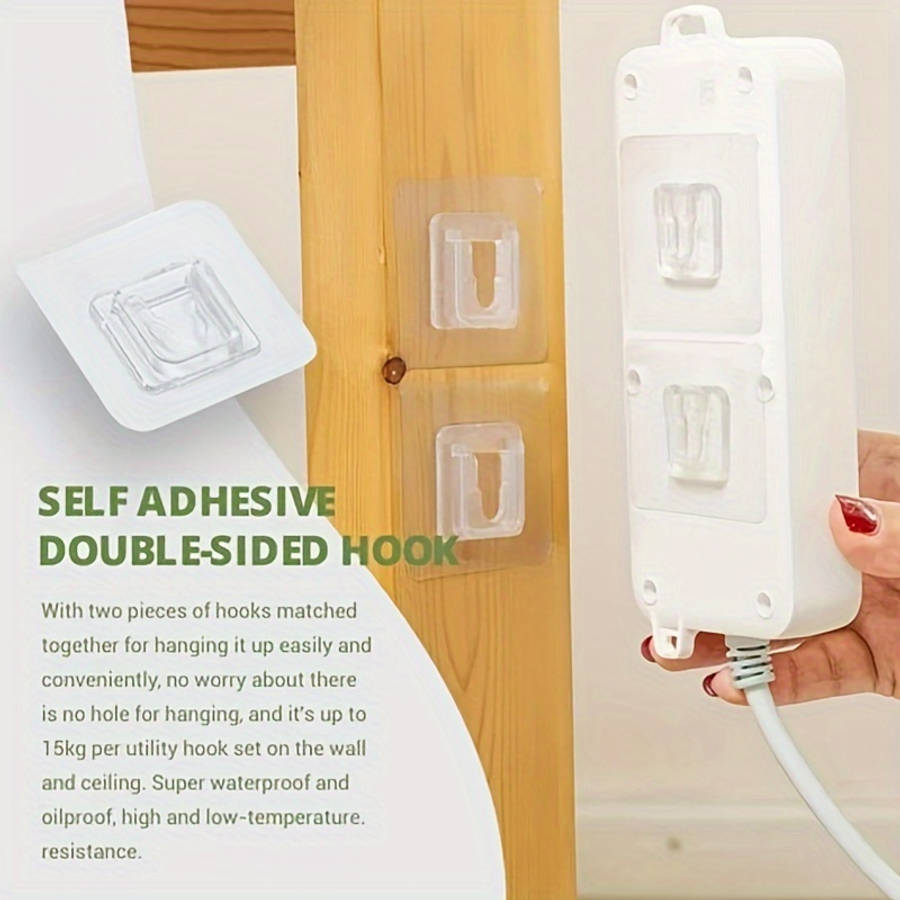 1 3 5 Pairs Strong Adhesive Hooks No Traces Mother Buckles Quantity 1 Pair