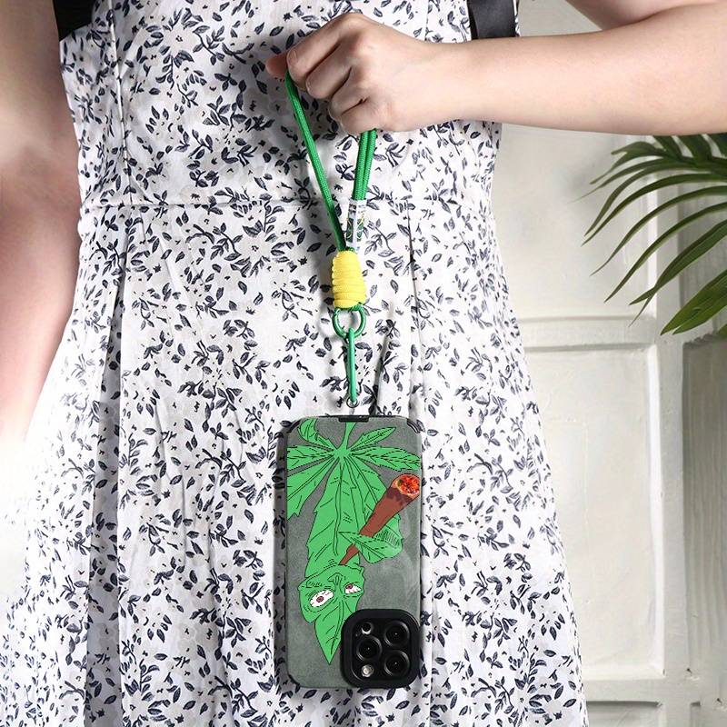 1Pc Mixed Color  For iPhone 13 Leaves Smoke Pattern Phone Case