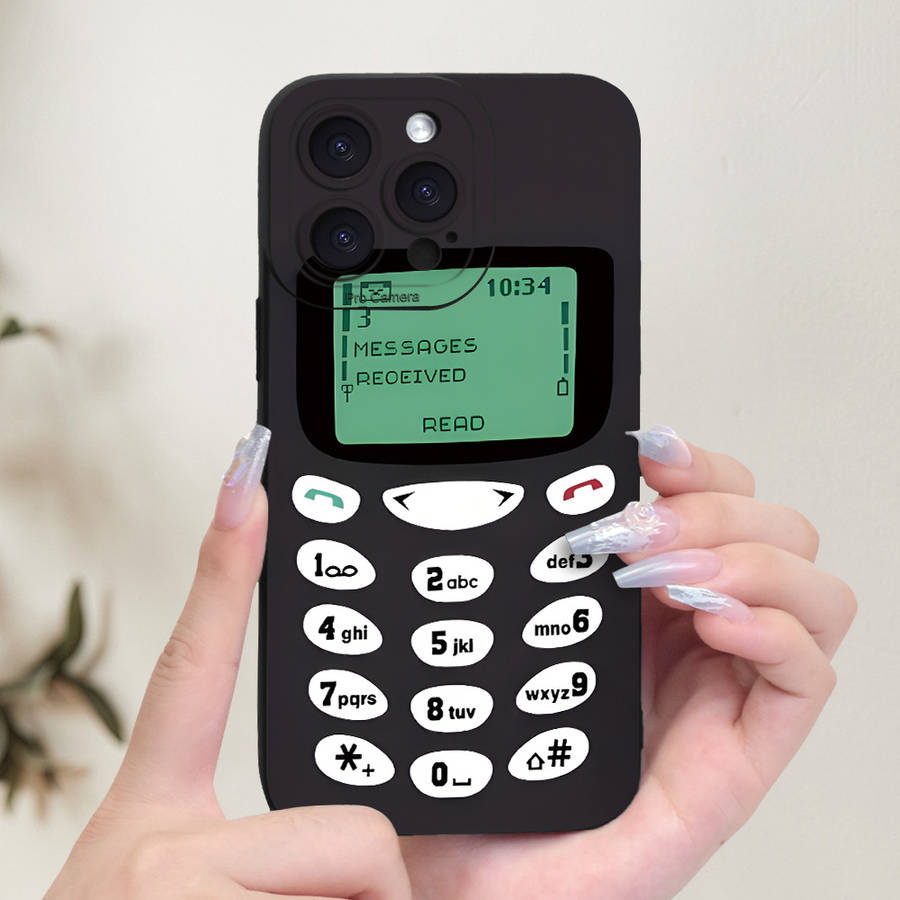 1Pc Black For iPhone 7 Plus 8 Plus Vintage Mobile Phone Phone Case