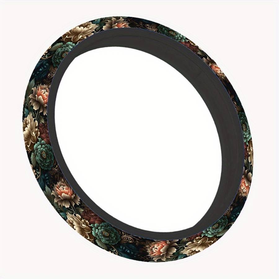 Car Steering Wheel Cover Colorful Flowers Quantity