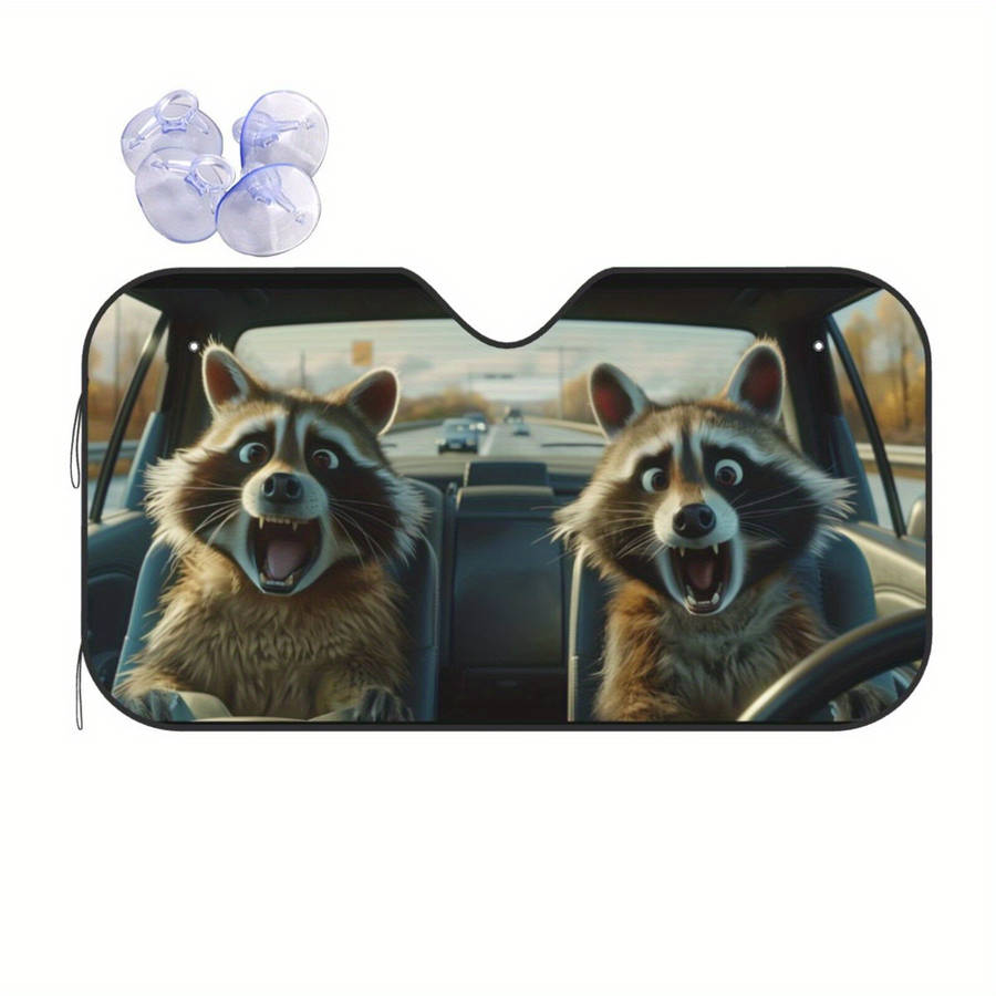 Car Sun Shades Size S 129.54 X69.85 Cm Funny Husky