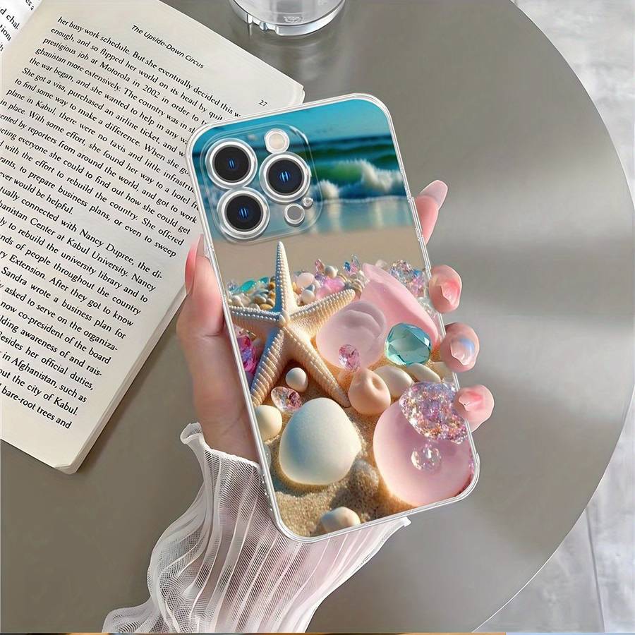 1Pc Mixed Color  For iPhone 16 Pro Pentagram Pattern Phone Case