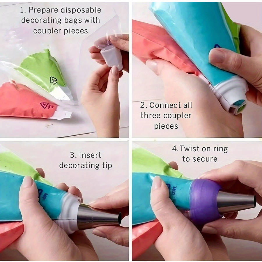 Professional Cake Decorating Head Color 2Pcs Purple Replacement Heads