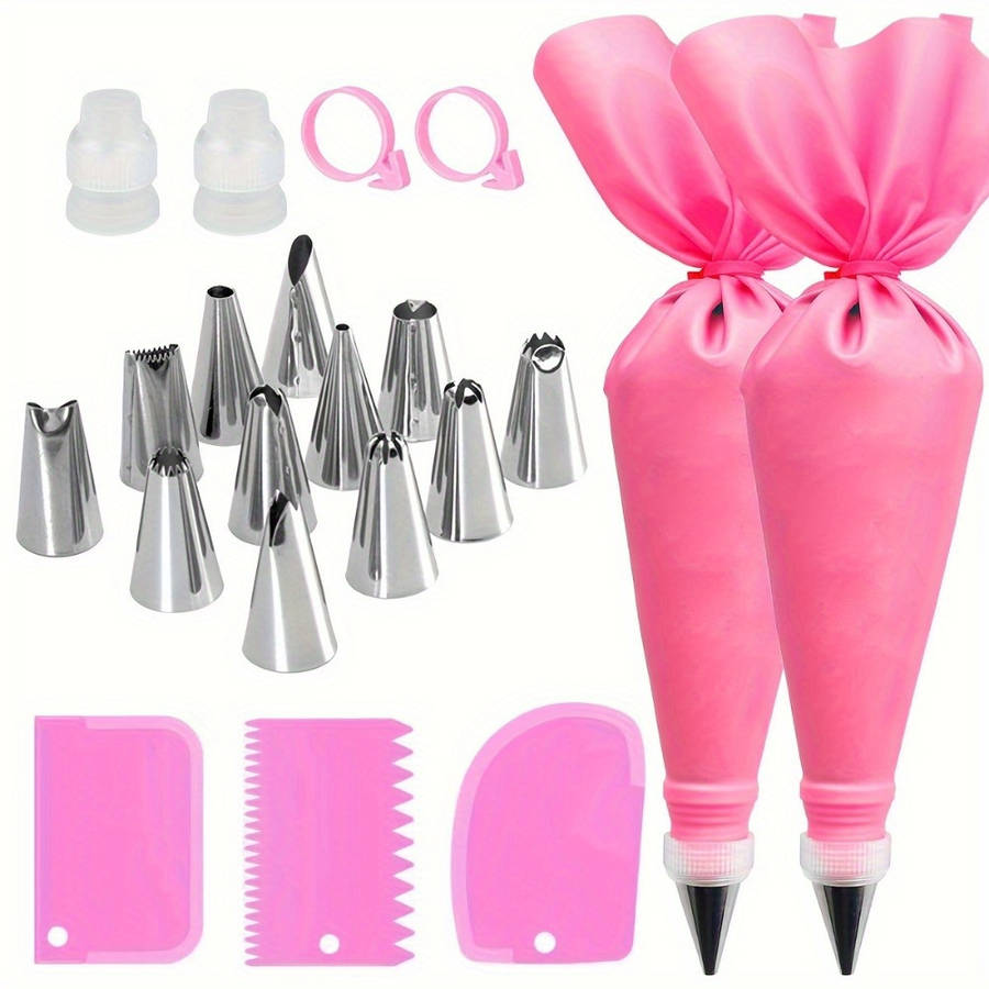 Professional Cake Decorating Head Color Pink Quantity 21Pcs