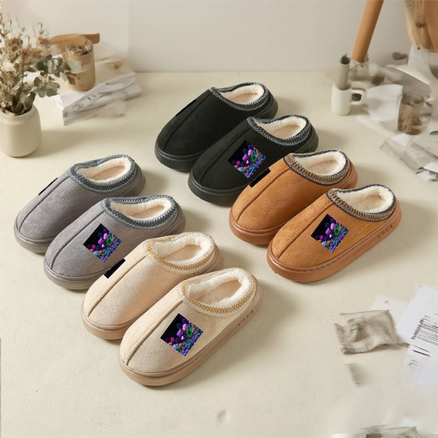Cotton Slippers Color Black Sizeuk 9.5