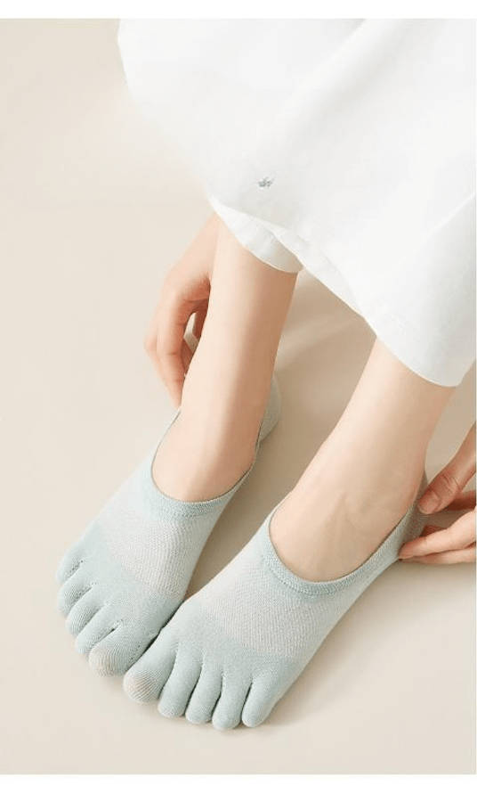 Women S Socks Color 5 Pairs Whiteblackgreenblueflesh Size Onesize