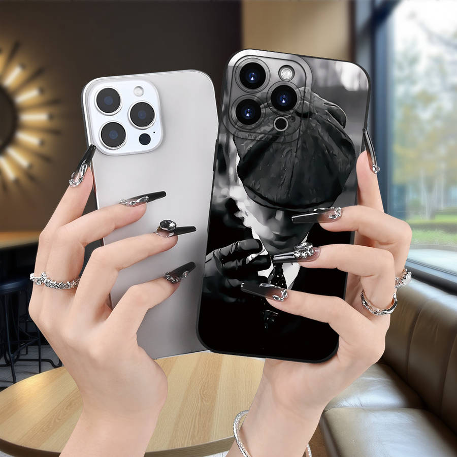 1Pc Black For iPhone 16 Pro Max Gangster Themed Design Phone Case