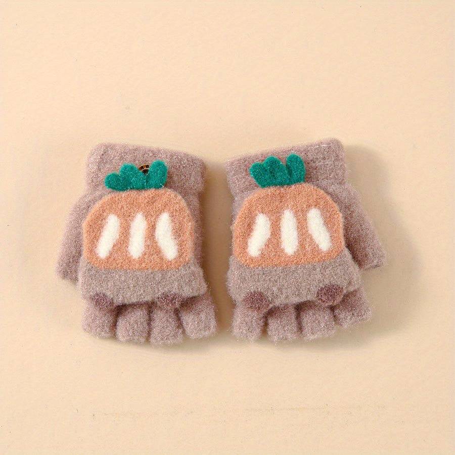 Winter Gloves Color Beige Color Size 6 To 24 Months